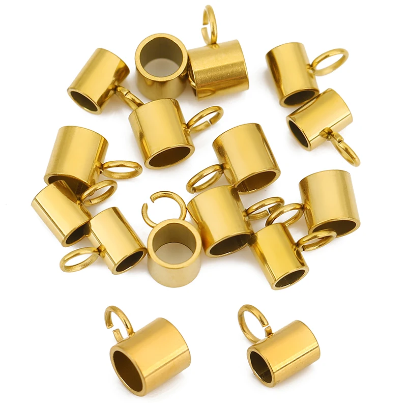 20 قطعة PVD لا تتلاشى أبدًا المعلقات الفولاذ المقاوم للصدأ موصلات قرصة كليب سحر الكفالة الخرز ل عقد دي اي واي سوار صنع المجوهرات