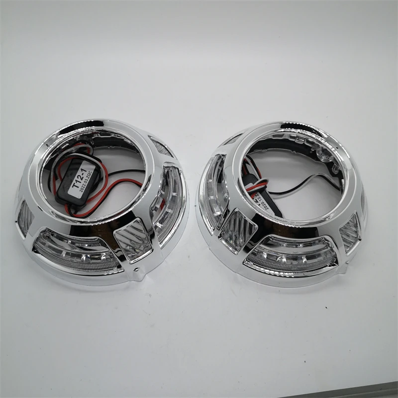 OWN PROJECTOR SHROUD MASK COVER FOR PANAMERA , WITH LED ANGEL EYE HALO DAYLIGHT