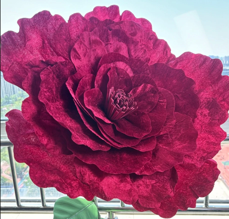 Giant Artificial Rose Flower Wedding Silk Artificial Flowers Poppy Flower Holiday Party Photography Home Decor Standing Flower