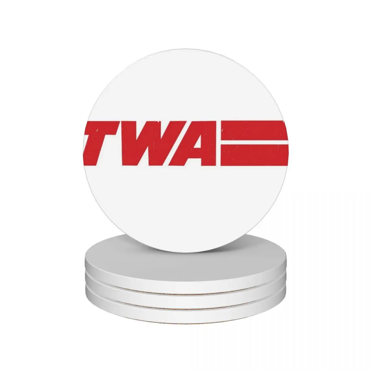 

TWA - vintage logo Ceramic Coasters (Set of 4) eat table custom holder Coasters