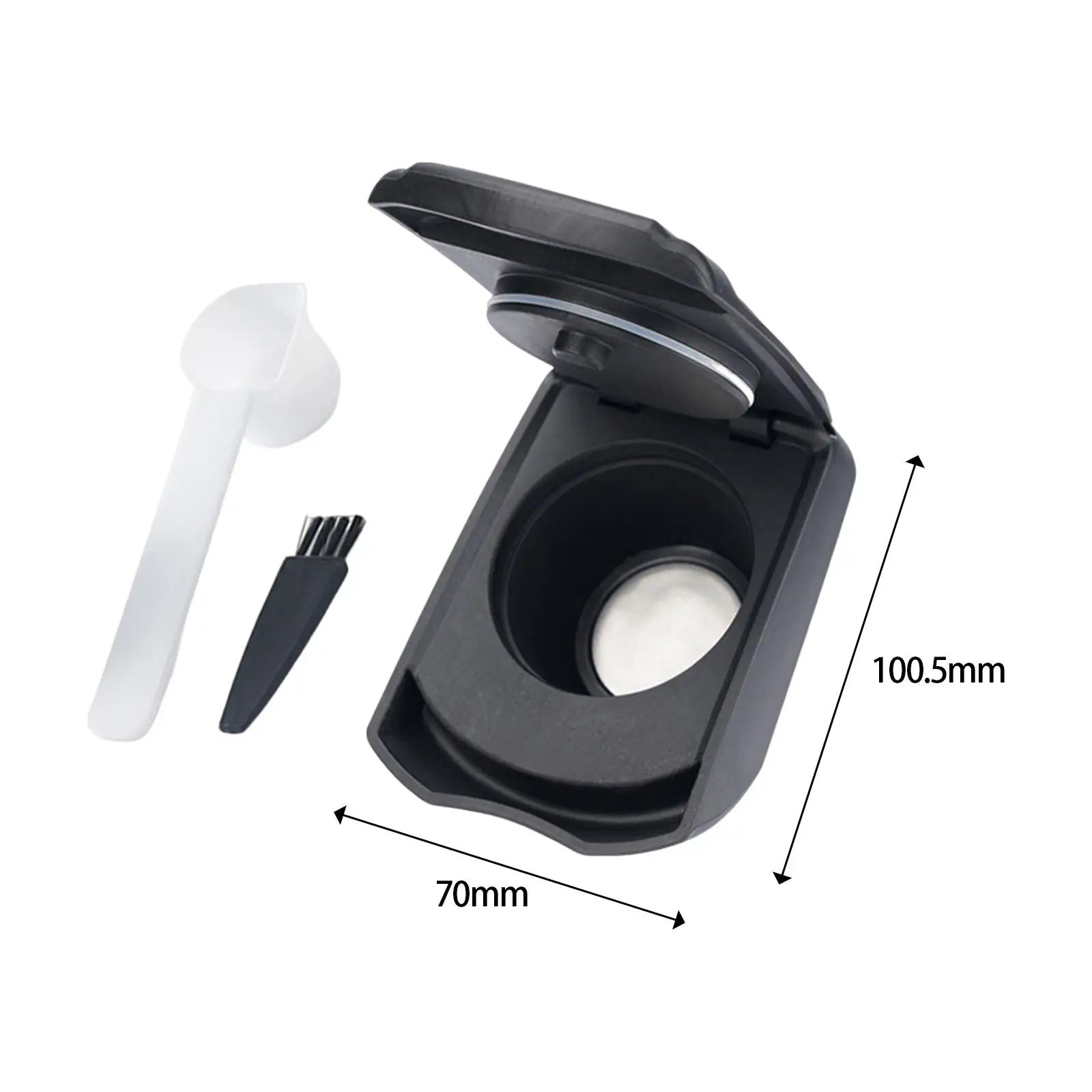 محول كبسولة أدوات القهوة مانعة للتسرب مع فرشاة وملعقة محول القهوة