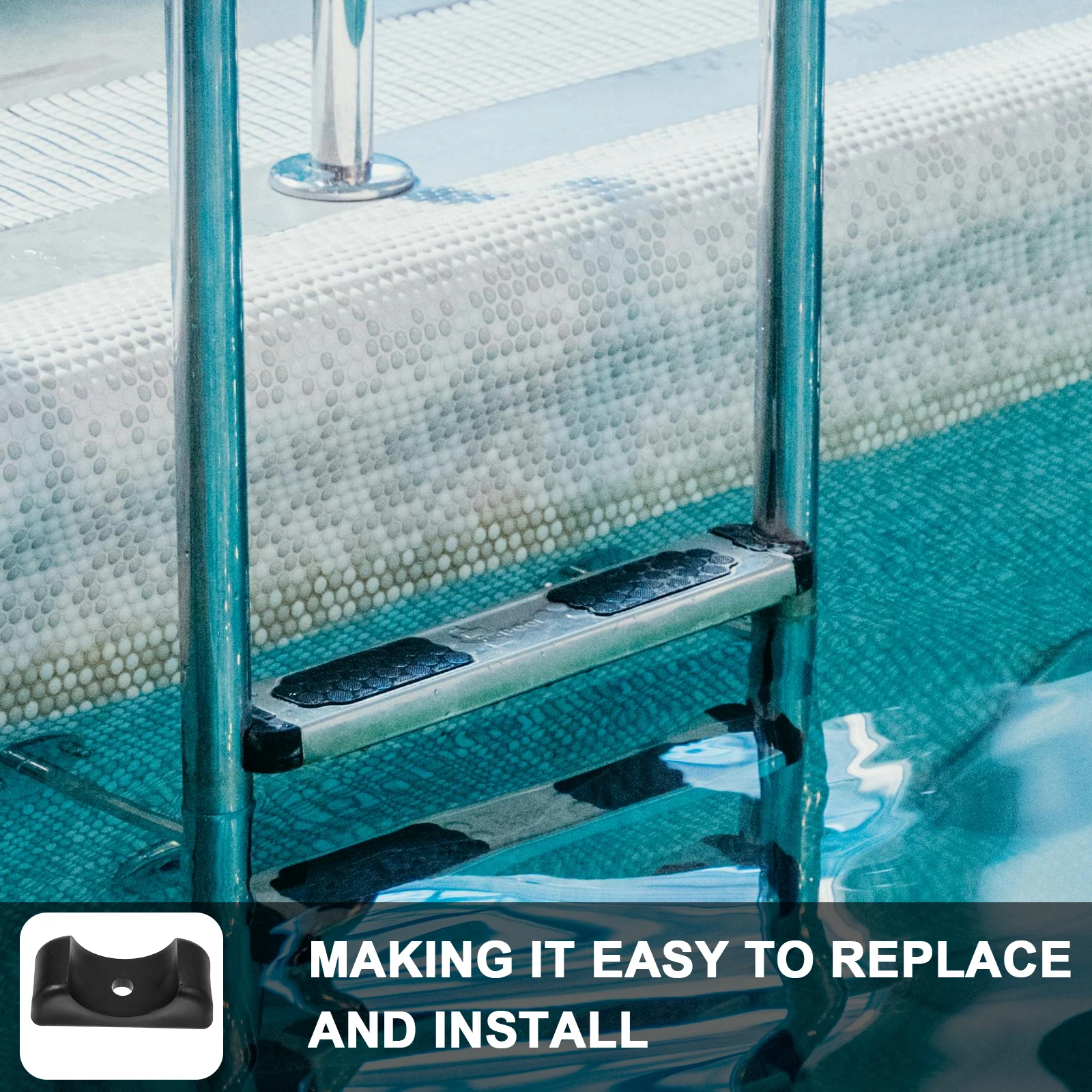 

Plastic Swimming Pool Ladder Weight Replacement Non-Skid Step Enhancer for Safety and Style Pool Ladder Weight Anti-Slip