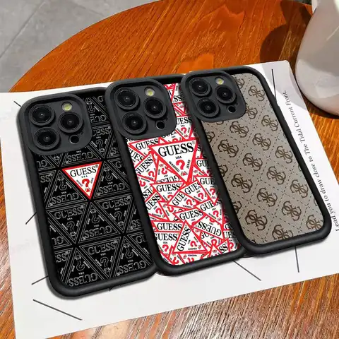 Fashion Brand G-Guess Silicone Soft Phone Case For IPhone 17 16 14 13 12 11 15 Pro Max Plus Air Cover