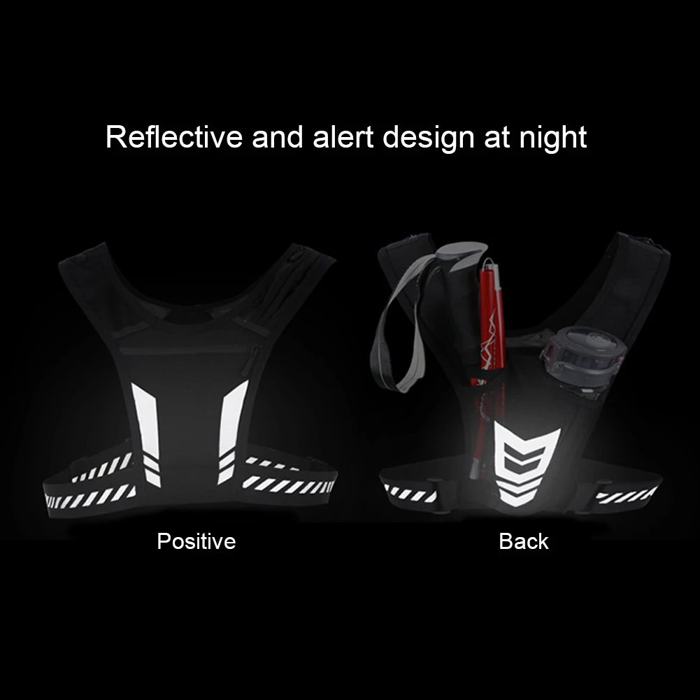 

Reflective Mobile Phone Pouch Mesh Breathable Hydration Pack Lightweight Elastic Women Men Large Capacity for Outdoor Bicycle
