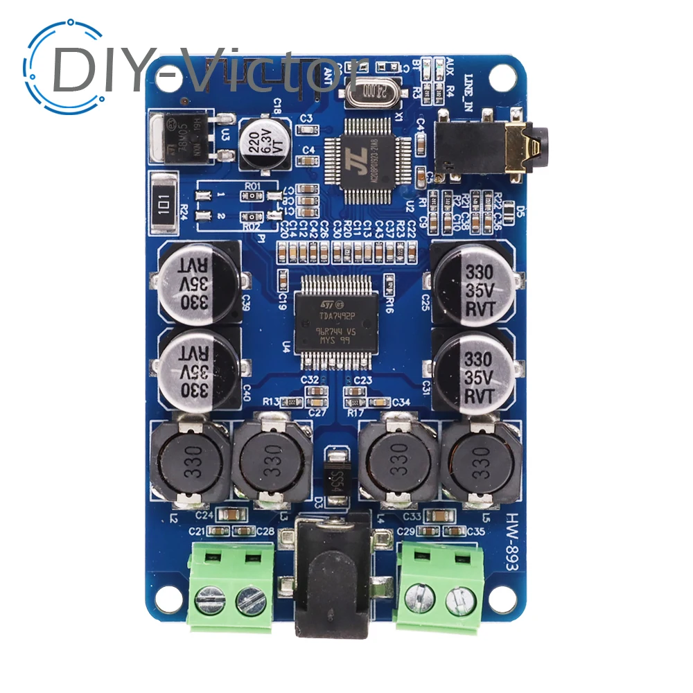 DC 7V-26V TDA7492P Amplifier Board 30Wx2 Bluetooth 4.0 Wireless Audio Receiver Stereo Power AMP Module Home Audio Amplificador