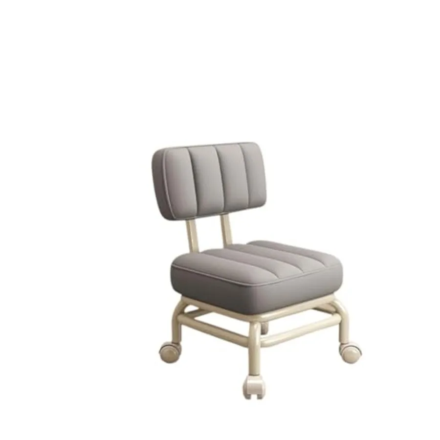 

Adjustable Pedicure Chair with Swivel Wheels, Foot Rest for Salon, Home, Barber Light Gray