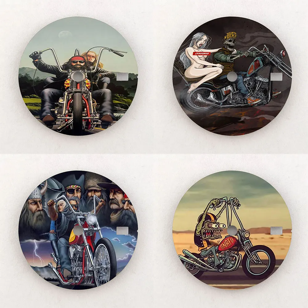 

Watch dial NH35 28.5mm Knight custom dial color printing watch components are suitable for NH35/36 movement NH35 dial