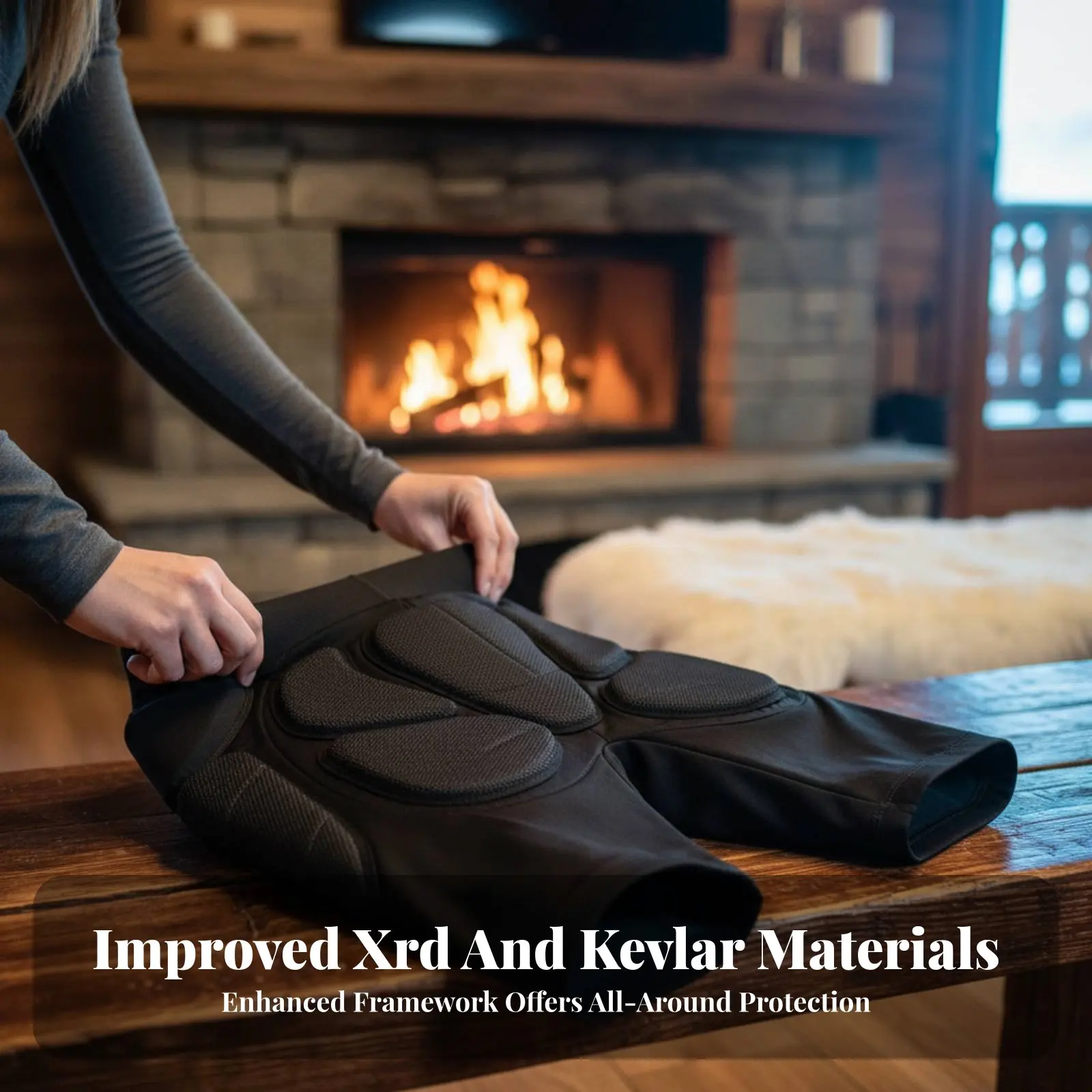 

Женский защитный бандаж для таза, материал XRD и кевлар, для профессионального катания на лыжах, ударопрочный, спортивная защитная накладка