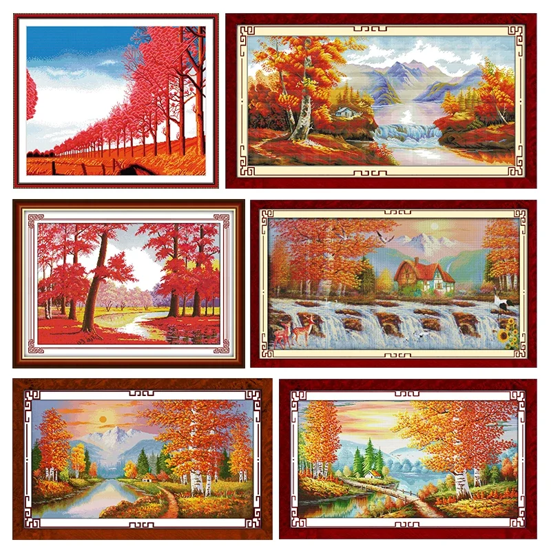 Joy Sunday Good Splendid Cross Stitch Kits Stamped 16CT 14CT 11CT HD Printing Counted Fabric Art Crafts Embroidery Needle Set