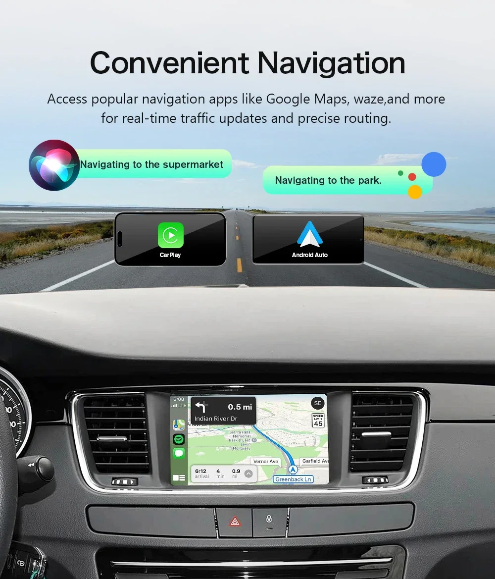 Kabelloser CarPlay-Adapter Android Auto für Peugeot & Citroen SMEG 208 308 508 3008 & C4 DS3 DS5 unterstützt Rückfahrkamera-Box – Detail 9