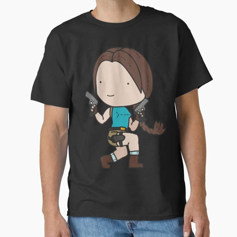 

PS1 Tomb Raider Lara Croft The Angel Of Darkness 80s Video game Gift t shirt for man Large size Tops printed men's Clothes