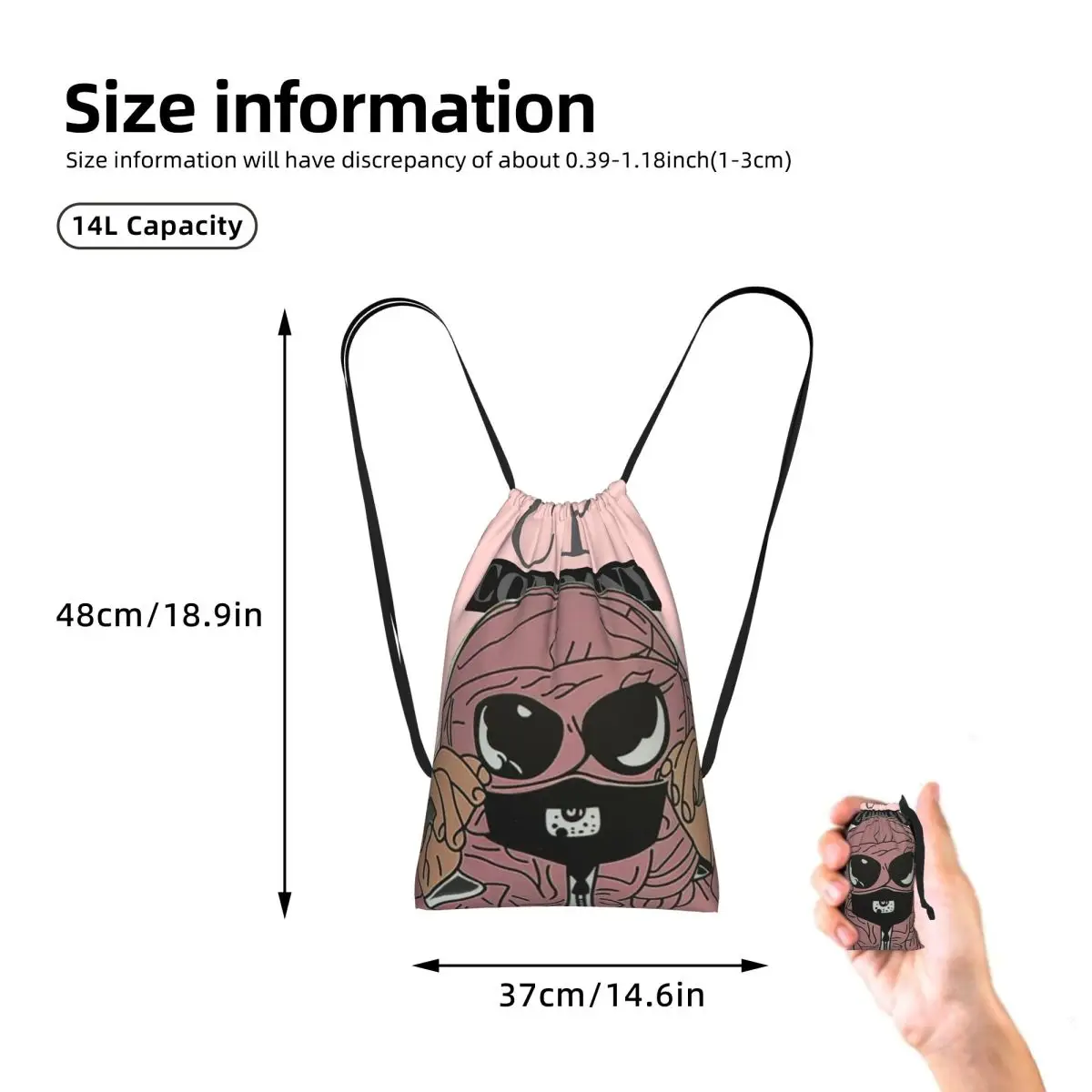 C-Company CP Backpacks Portable Drawstring Bags Sports Bag Book Bags for Man Woman School view 4