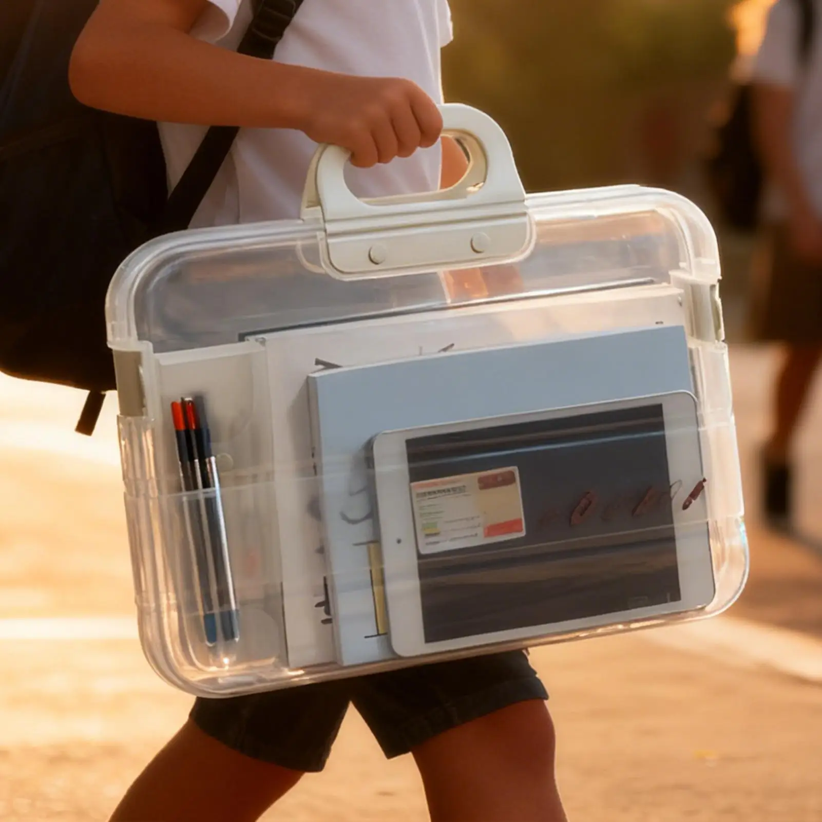 

Document Folder Large Capacity Dustproof With Handle Filing Folder Document Storage Organizer For Paper Book Notebook School