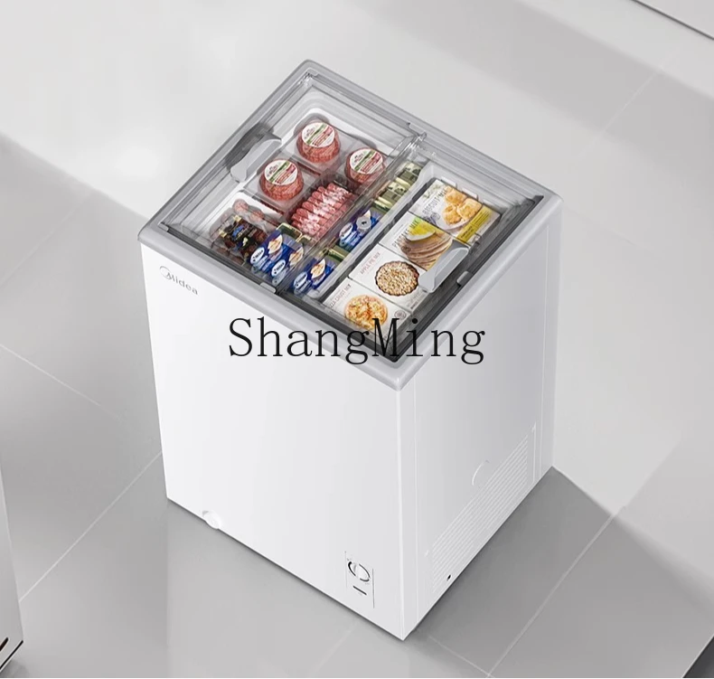 ZYY خزانة عرض صغيرة منزلية وتجارية، ثلاجة فريزر آيس كريم صغيرة