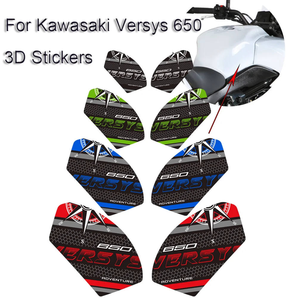 

Tank Pad Fuel Kit Knee Fairing Fender Windshield Protector Body Set Sticker Motorcycle For Kawasaki Versys 650 LT Touring Decals
