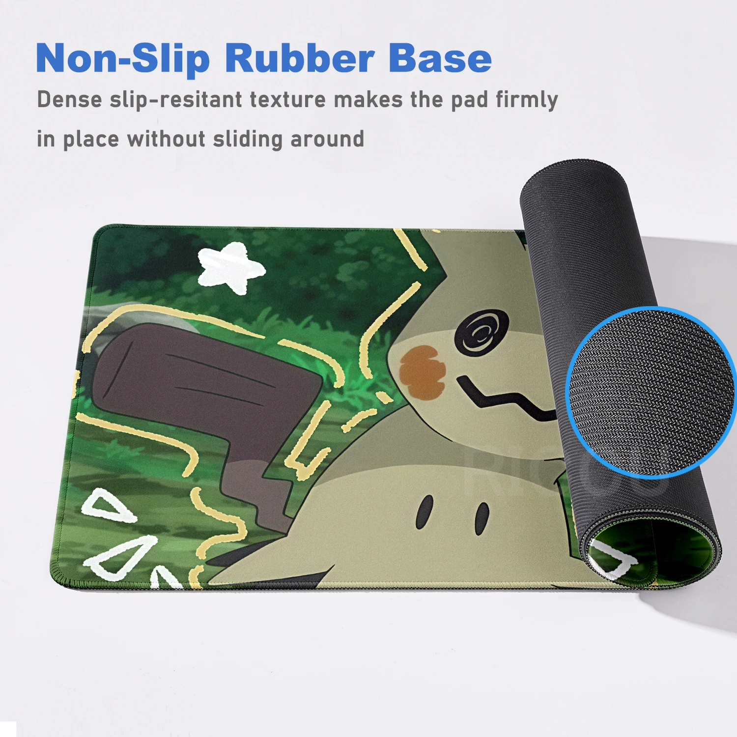 Gaming Mouse Pads Large Gamer Keyboard Pokemon Mimikyu Pattern Aesthetics Desk Mats Anime Gaming Non-slip PC Rubber Table Carpet view 5
