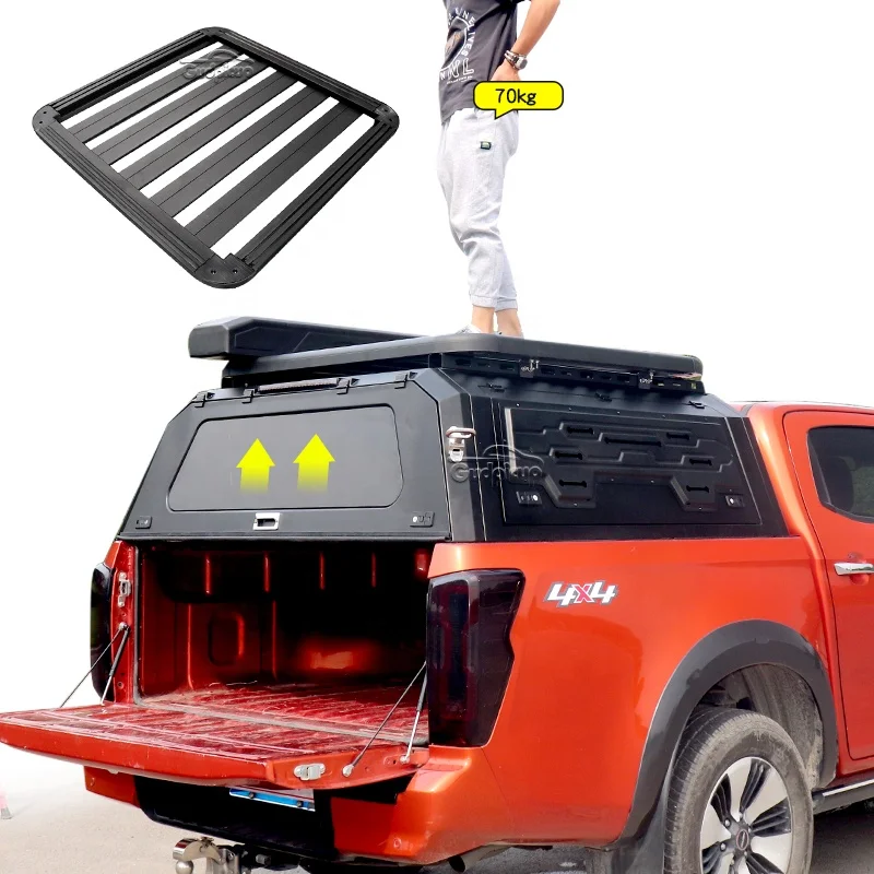 

Стальной навес для грузовика, кемпинга, багажник на крышу Hilux Hardtop Canopy для Chevy Silverado Colorado, чехол для пикапа Tacoma NP300 Tundra