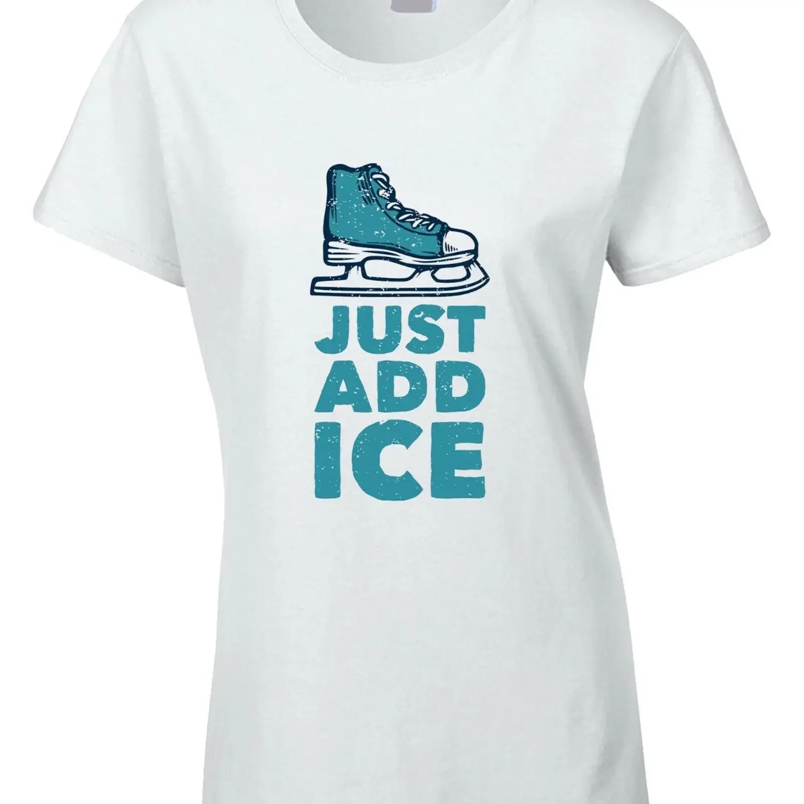 Eislaufen Damen T Shirt Skater Wintersport Figur Hockey cool lustig vintage Washed Stylish graphic Top For Everyday Wear