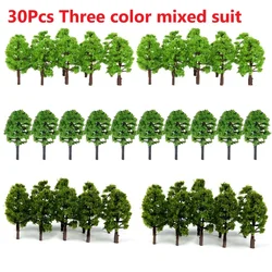 30-10pcs Model Trees 3D Landscape Artificial Miniature Tree Scenery Decoration Model Willow Trees Layout Train Railway 3.5-15cm