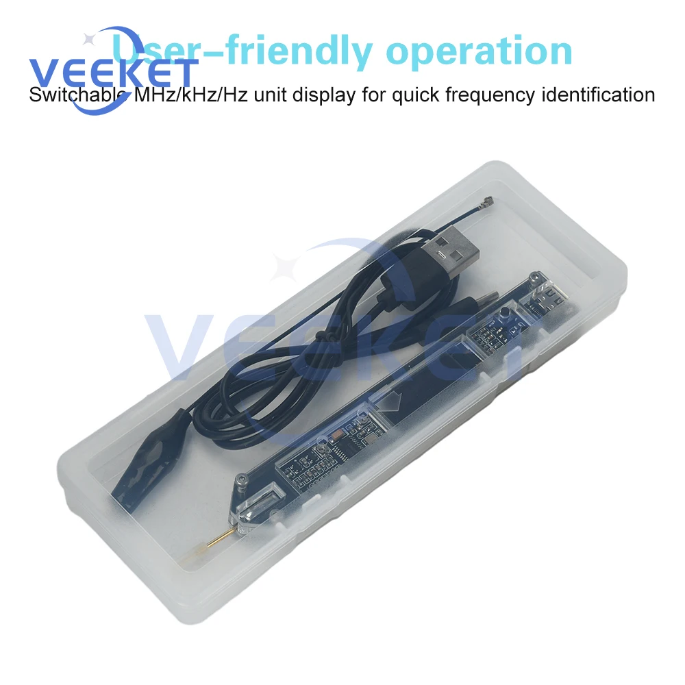 عداد تردد عالي الدقة 200 هرتز - 100 ميجا هرتز مع شاشة OLED مقياس تردد الترددات اللاسلكية المحمول لاختبار مذبذب الكريستال #5