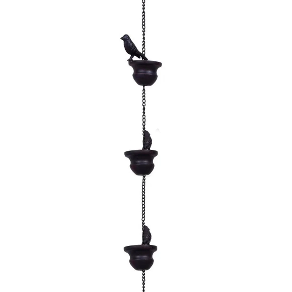 New Practical Balcony Door Outdoor Rain Chain Home Decor 2.4M Home Decoration Metal Pendants Outdoor Rain Chain