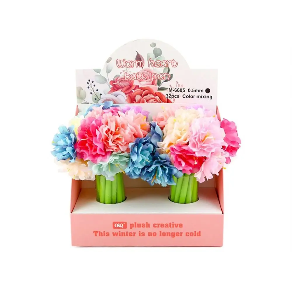 Simulation Rose Flower Artificial Rose Pens Signing Writing Dancing Flower Pen 0.5mm Quick-Drying Signature Pen Award Gifts