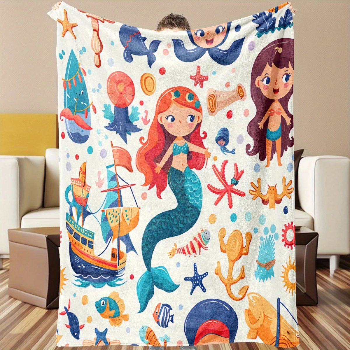 

Sea soft blankets and throws Housewarming flannel blanket Nordic style bed cover household thickening washable