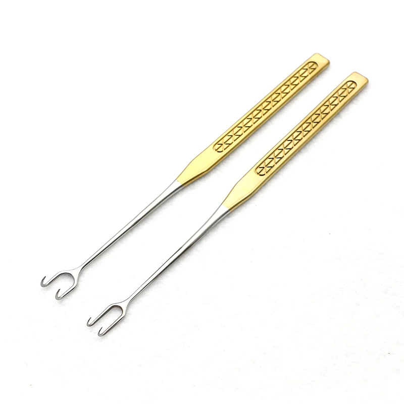 Beauty and plastic surgery, double eyelid self pulling hook, nasal microsurgical tool, sharp head, blunt head, eyelids, bags, an