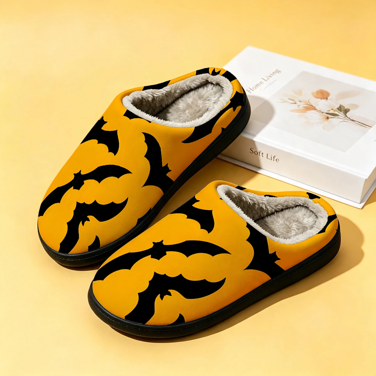 Men'S Shoes Yellow And Black - Żółto-czarne chmury nietoperzy Damskie zimowe luksusowe
