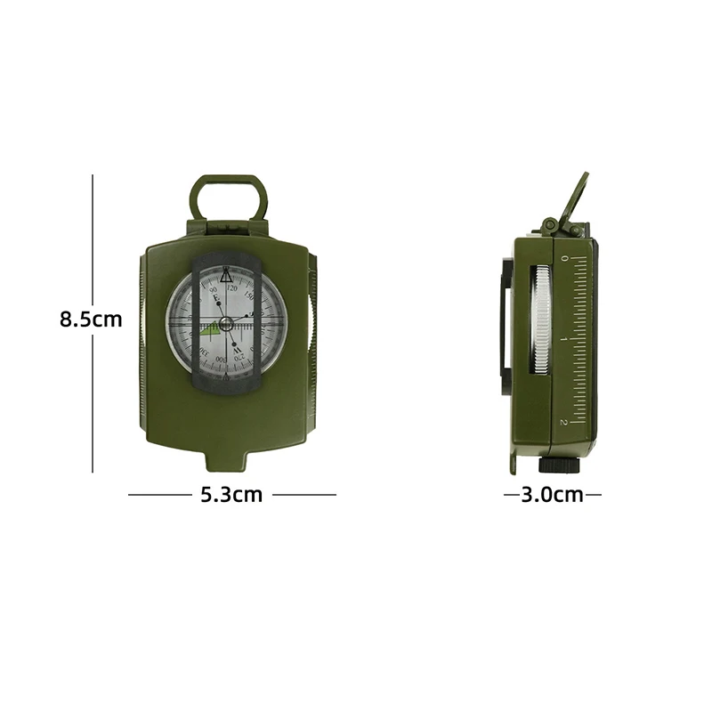 Wodoodporny precyzyjny kompas Gadżet zewnętrzny Funkcjonalny metalowy kompas Precyzyjny kompas świecący