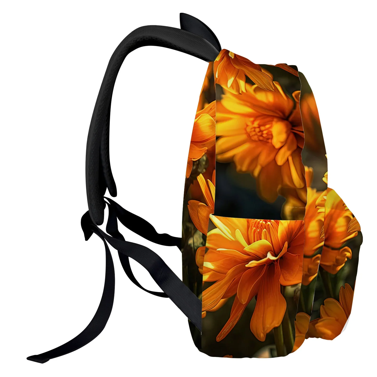 Imagem -02 - Mochila com Flor e Crisântemo para Adolescentes Mochila Escolar para Estudantes e Meninas Bolsa de Viagem Casual para Mulheres