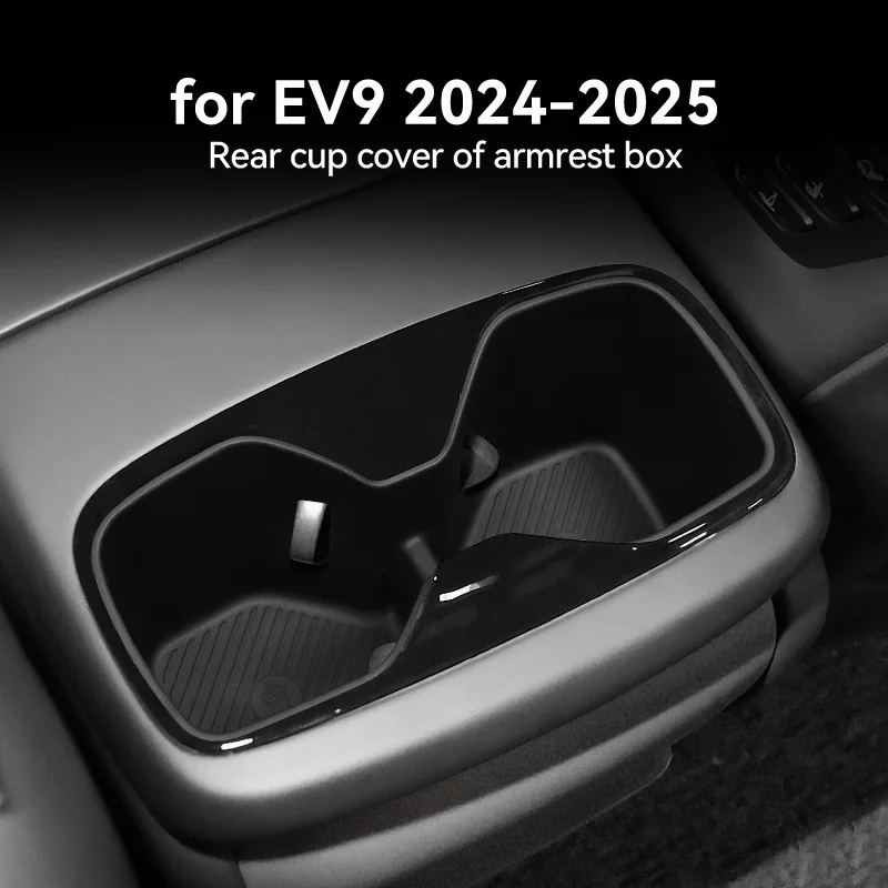 

For 24-25 Kia EV9 Armrest Box Rear Water Cup Cover Protective Non-slip Pad Car Special Product Modification Accessories