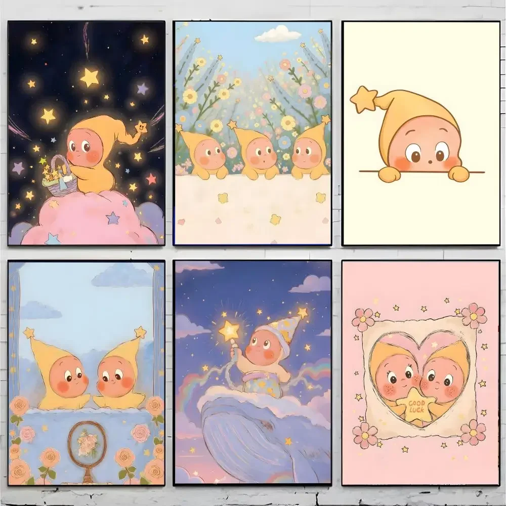 Affiche T-Twinkle Twinkle avec personnage mignon, décoration d'intérieur haut de gamme pour bar et maison, idéal comme cadeau