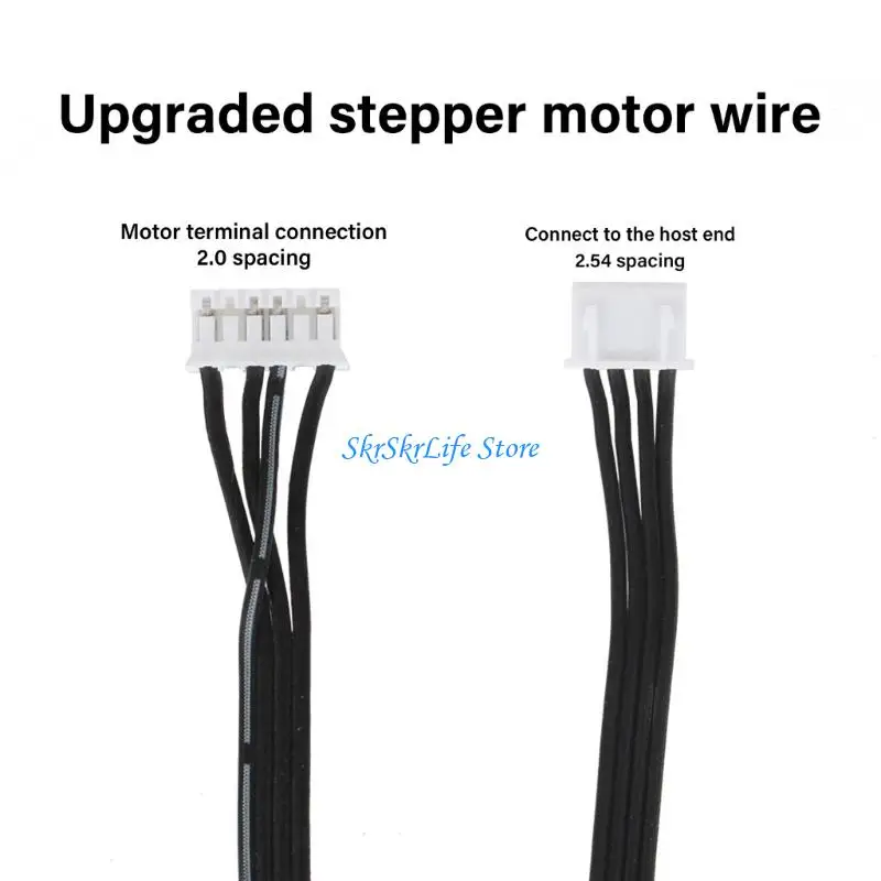 

E65E Stepper Motor Line XH2.54 Terminal Line Printer Accessories 4Pin to 6Pin Stepper Motor Cable Silicone Wiring