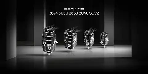 Nuevo Hobbywing Seaking 3674 3660 2850 2040 SL V2 el motor está diseñado para modelos de barcos RC de alto rendimiento.