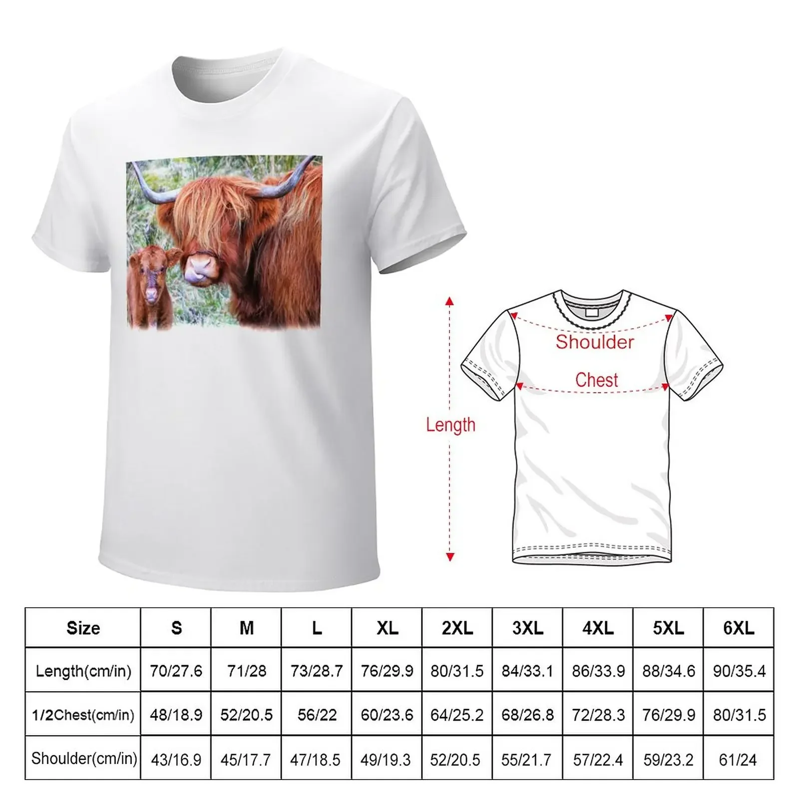 Highland Mother and Daughter T-Shirt quick drying vintage clothes Short sleeve tee men t shirt