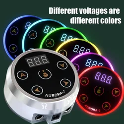 Aurora 2 Tattoo Power Supply Upgrade Digital LCD Power With Adaptor for Coil & Rotary Tattoo Gun Machines Dual Input Power