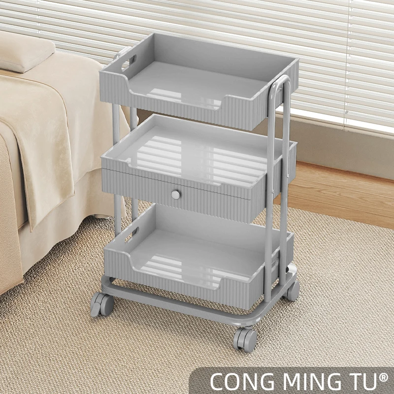 Auxiliary Organizer Salon Trolley Luxury Tool Nail Hair Display Cart Rolling Manicure Carrito Auxiliar Salon Furniture HD50TC