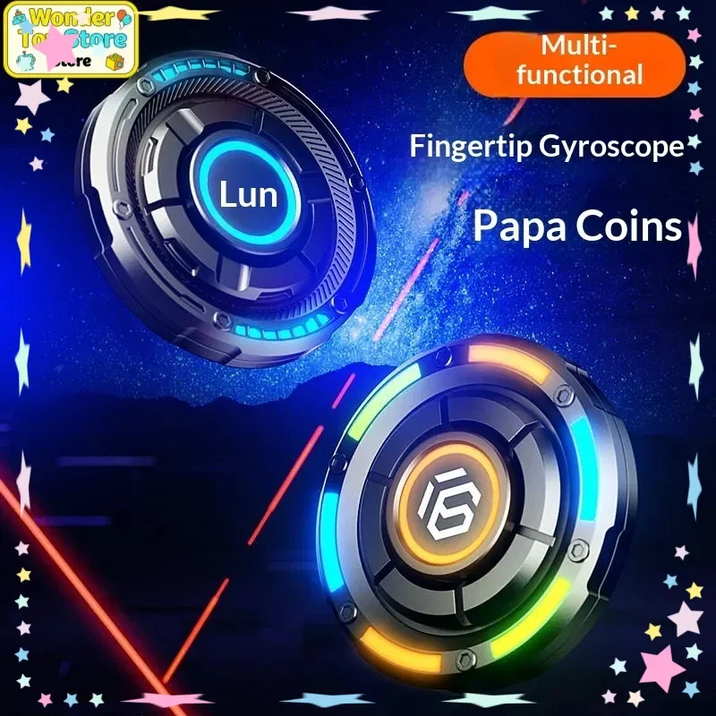 

Металлический спиннер-слайдер Traveler с LED-подсветкой, монетный, для снятия стресса, EDC-игрушка для рук, для взрослых и детей, для офиса, дома, повседневного использования