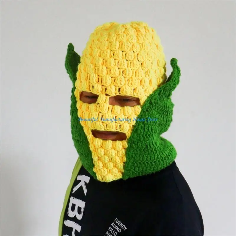 E56A Fun Balaclava Hat Adult Unisex Face Mask Hat Fun Corn Hat for Cosplay Party