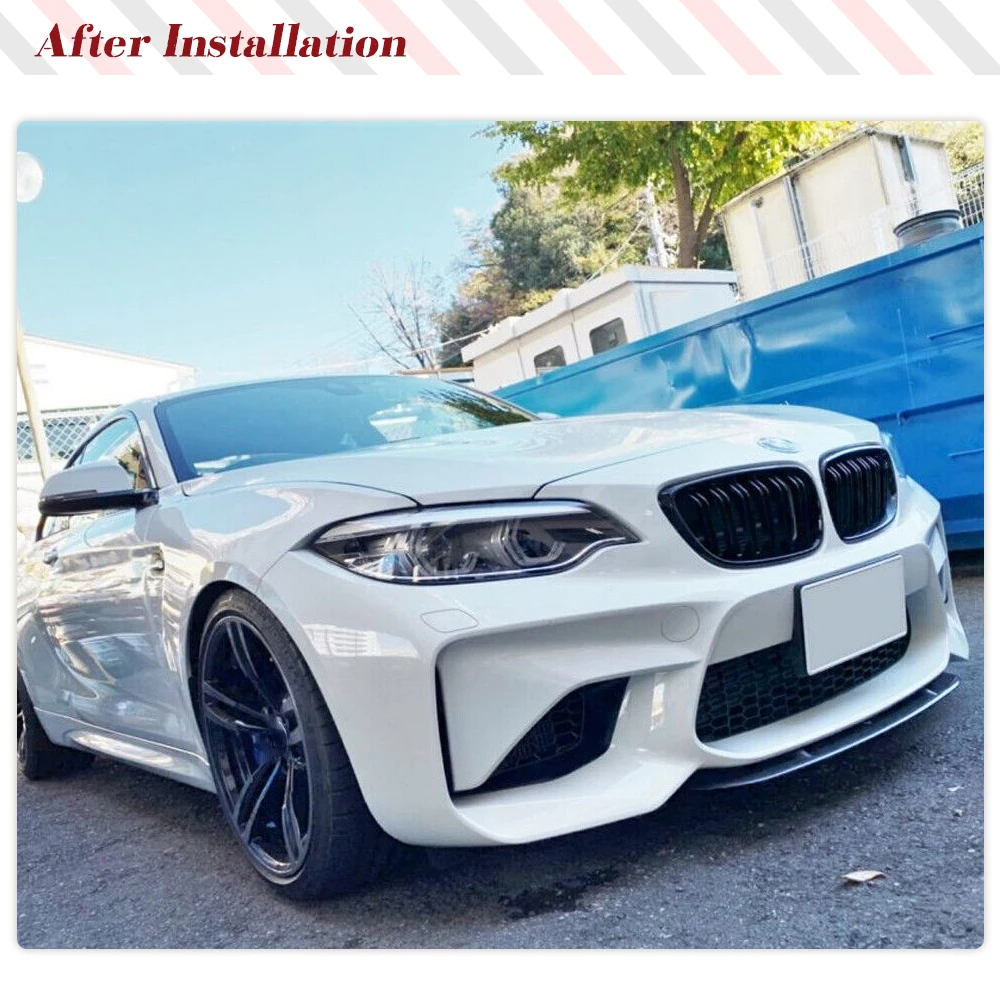 Carbon Fiber Car Front Lip Spoiler Apron For BMW 2Series F87 M2 2016 - 2018 Front Bumper Chin Lip Guard Plate Car Styling