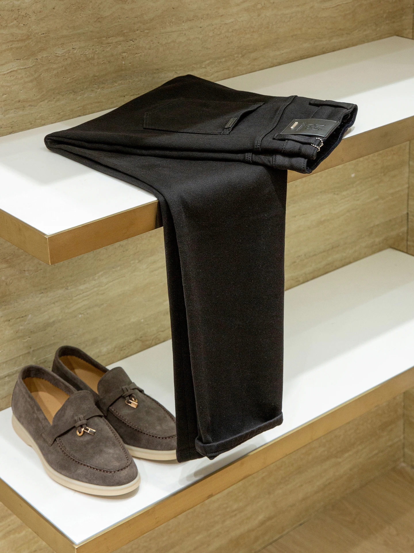 

4-Ounce Men's Slim Fit Straight Leg Fce Lined Denim Jeans High Stretch Warm Weave Bla tle Casual mid Waist Jeans