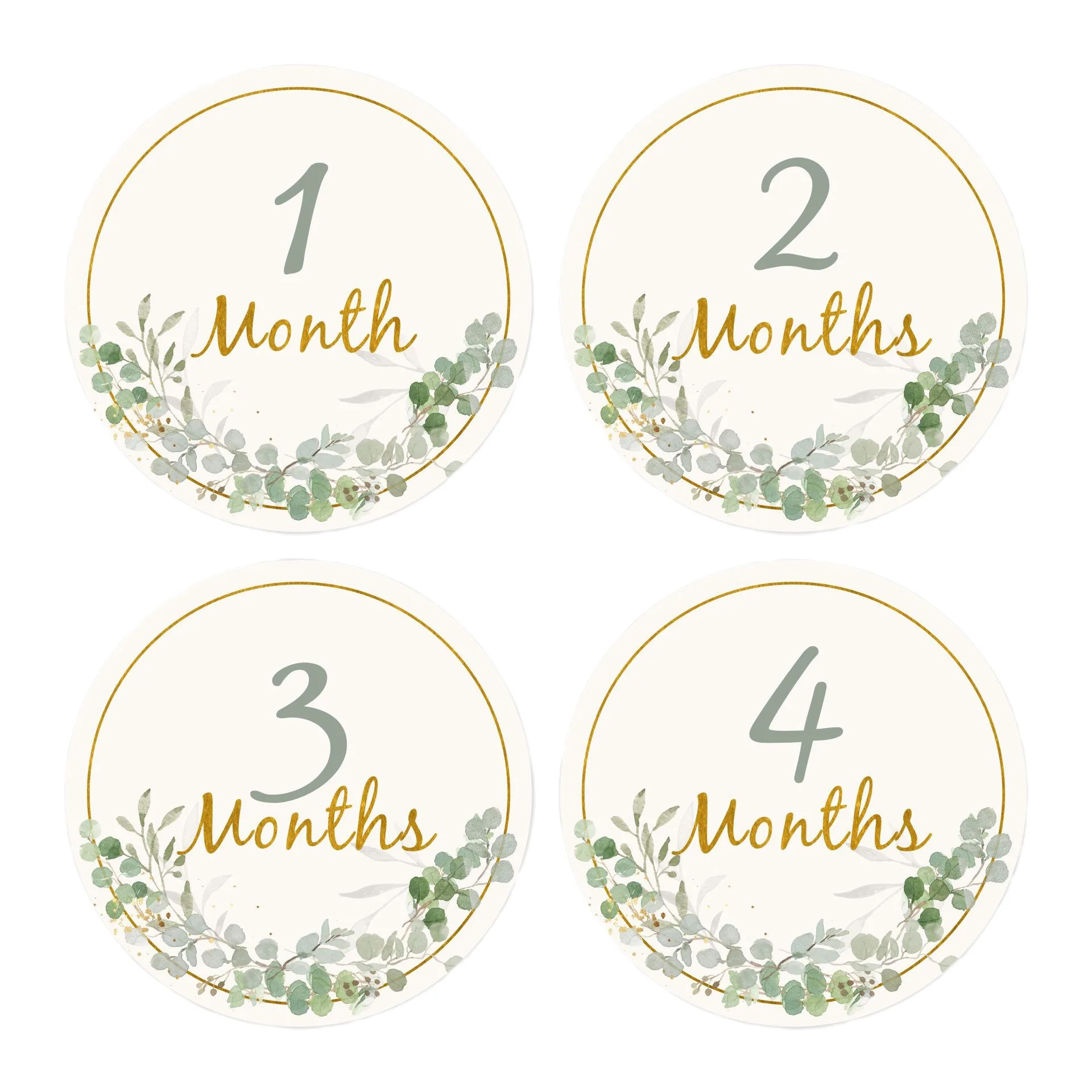 12PCS Baby Photography Birthday Cards 1-12 Month Card Baby Milestone Children Photography Props Birthday Party Decoration Gift
