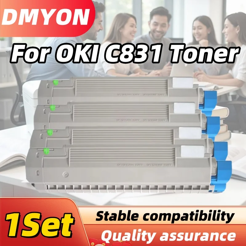Cartucho de toner DMYON c831 4 cores para impressoras OKI C831 C841 Cartucho de toner c841 com chip
