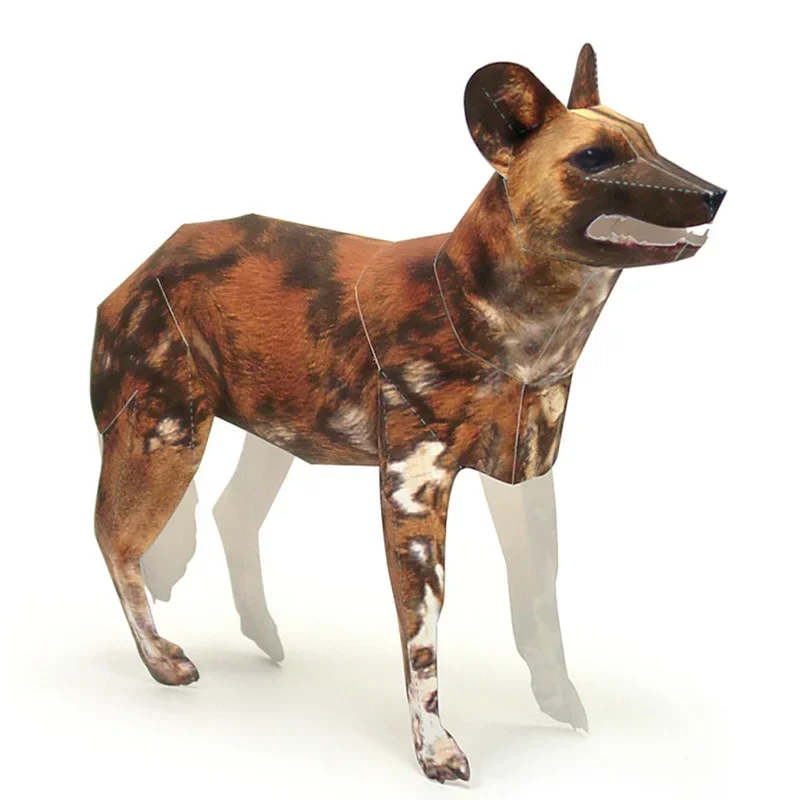 

Африканская дикая собака, оригами ручной работы, художественная складная мини-3D бумажная модель, ремесло из бумаги, реалистичные животные, сделай сам, детские игрушки для рукоделия для взрослых WE-001