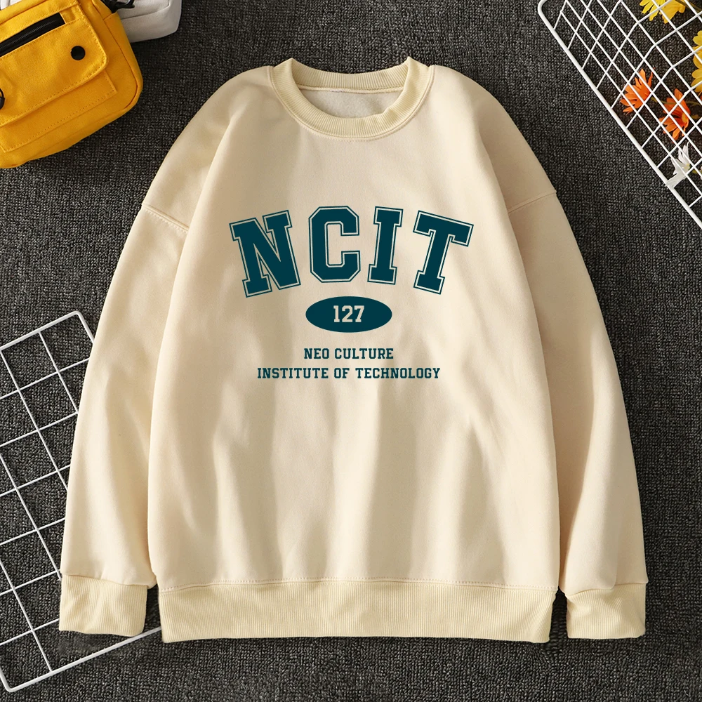 Ncit 127 Neo Culture Institute Of Technology Mens Hoodies Autumn Fleece Clothe Harajuku Loose Sportswear Fashion O-Neck Mens Top