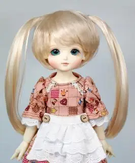 Jd152 1/12 1/8 1/6 Engel Pony Bjd Pruiken Maat 3-4Inch 4-5Inch 5-6Inch 6-7Inch Pop Haar Top Goedkope Kleine Ob11 Yosd Accessoires