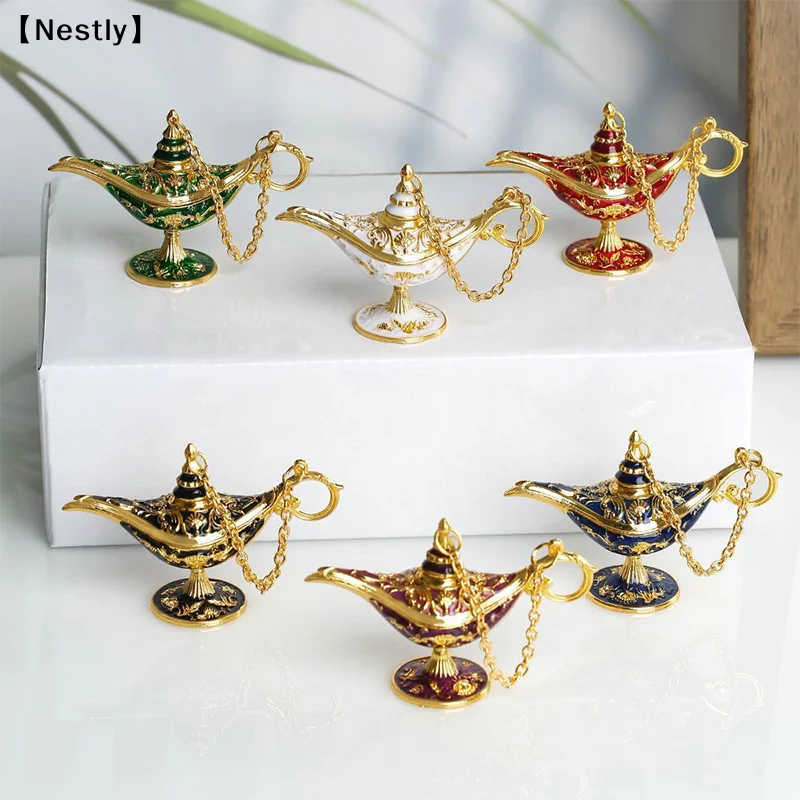 Aladdin Lamp Decoration European Vintage Home Decoration Crafts God Lamp Wishing Lamp Banquet Decoration Ornaments〔Nest〕