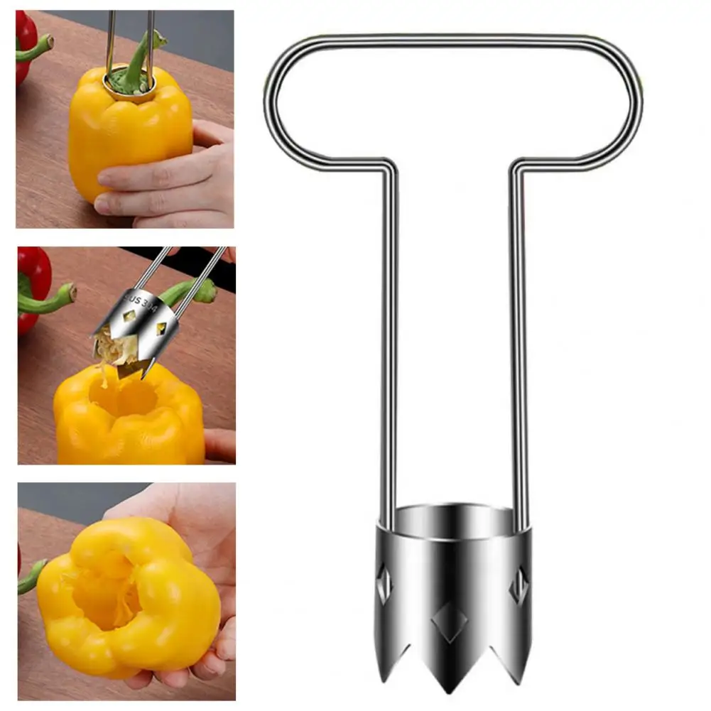 Fruit Corer Stainless Steel Core Remover For Apples Pears Peaches Dual Size Design Easy To Clean Kitchen Gadget Pear Corer Tool