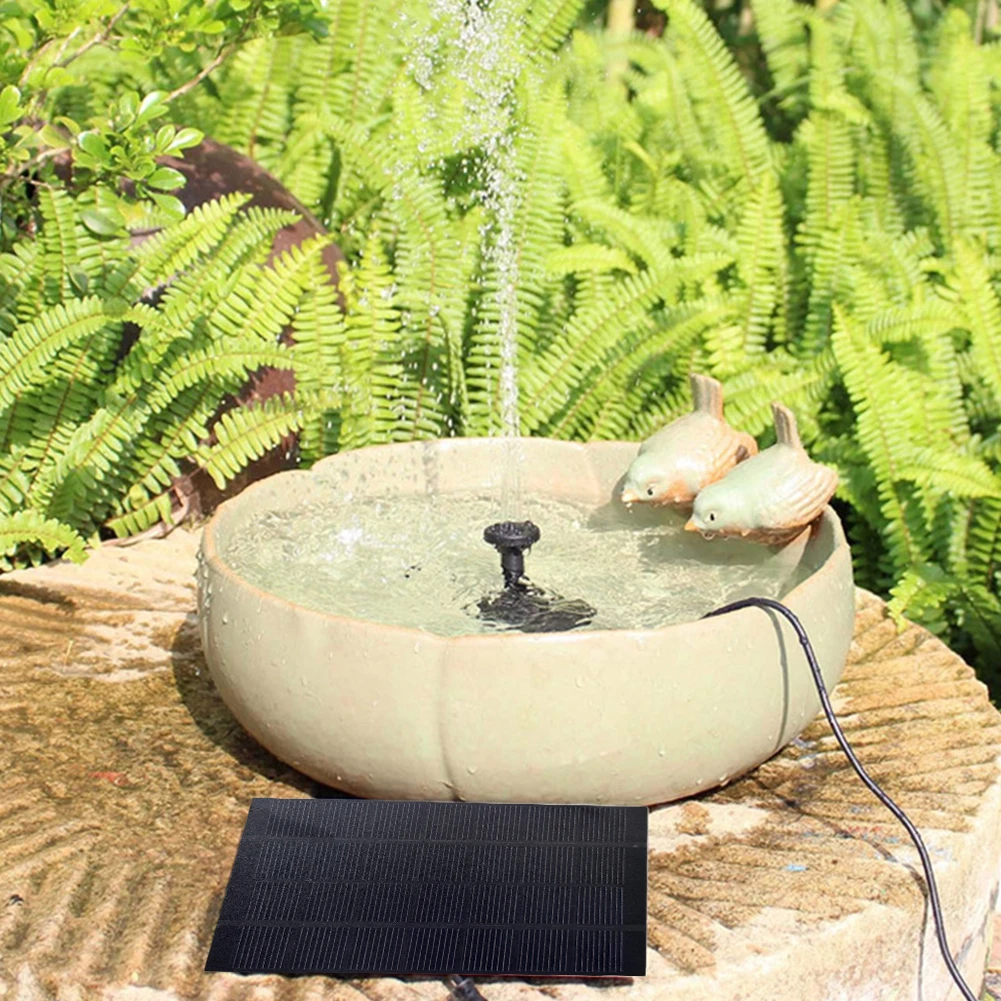 Solar Water Fountain Pump Compact Energy Saving Solar Powered Pump for Bird Bath Pond Pool and Garden Decorations